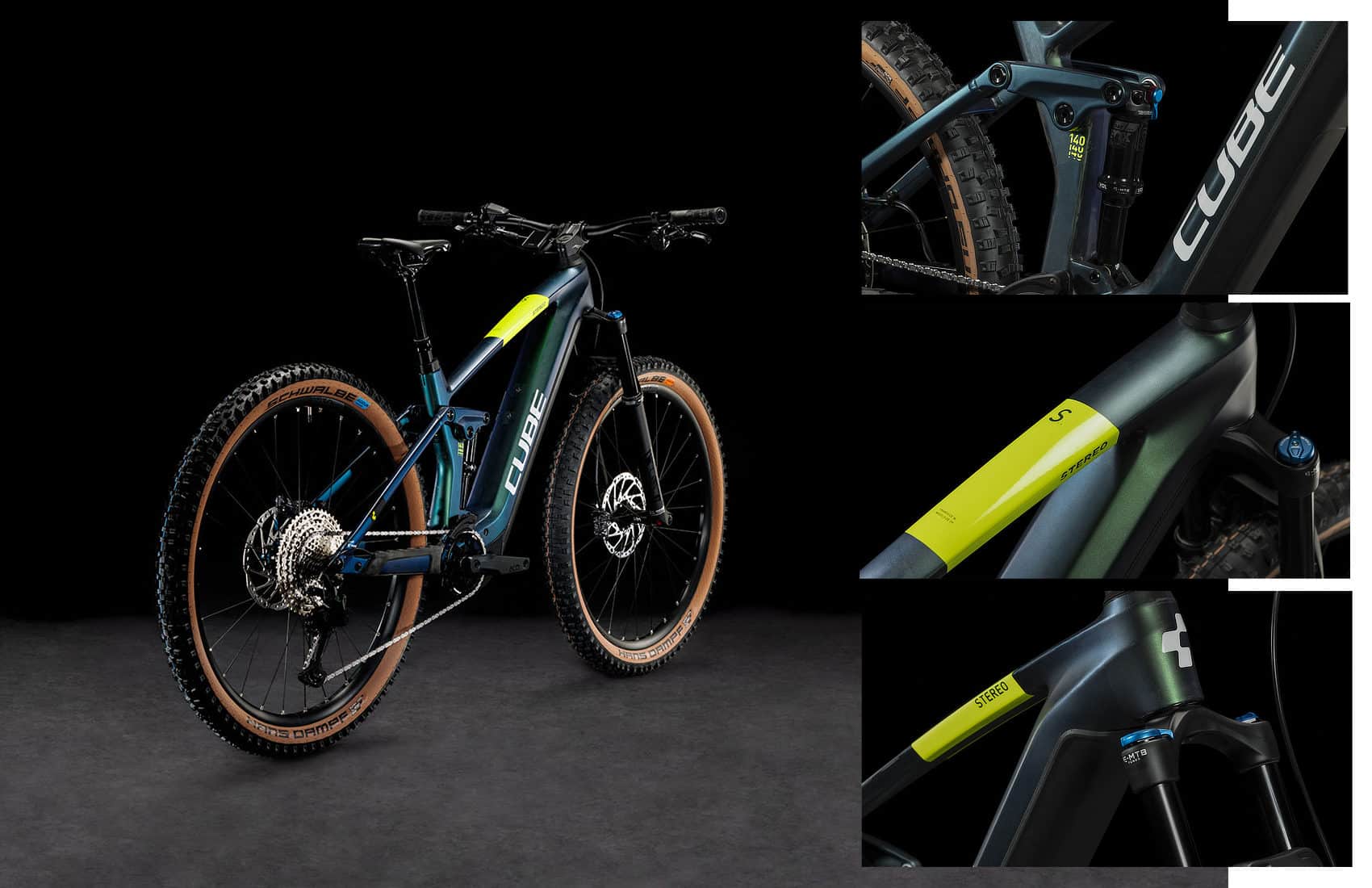 Cube STEREO HYBRID 140 HPC SLX 750 fotos verde